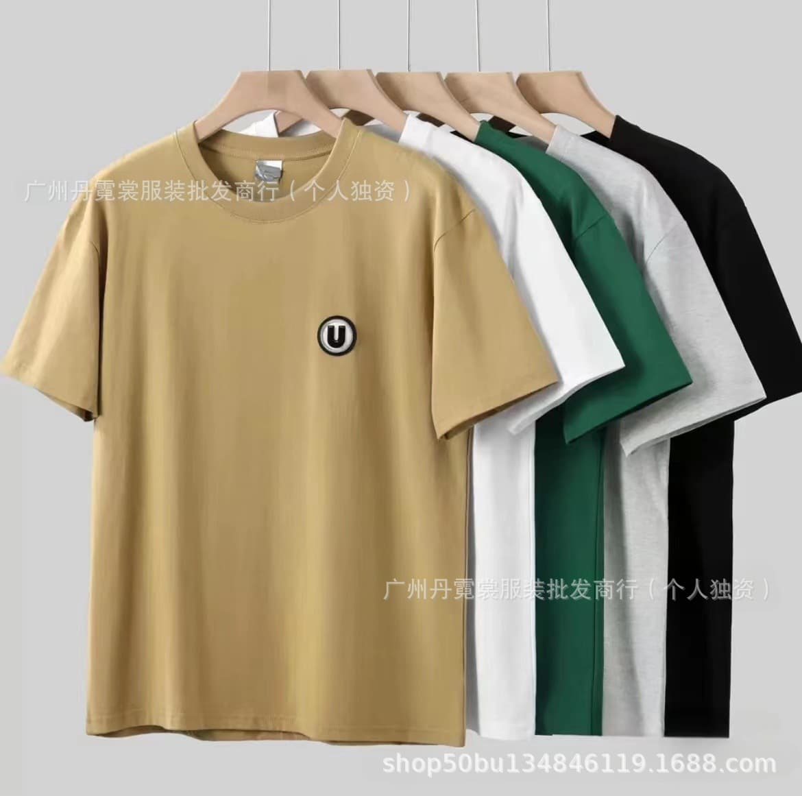 1688 Clothing Wholesale Summer Foreign Trade Men's Wear Short Sleeve Loose Casual Men's T-Shirt Street Vendor Supply