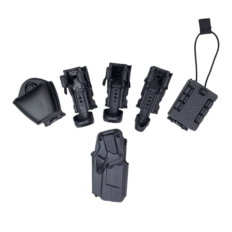 New Plastic Steel Tear Gas Holster with Quick-Draw Telescopic Safety Lock Linkage Baton Holster Tactical Gear Baton Holster Three-Section Baton Holster