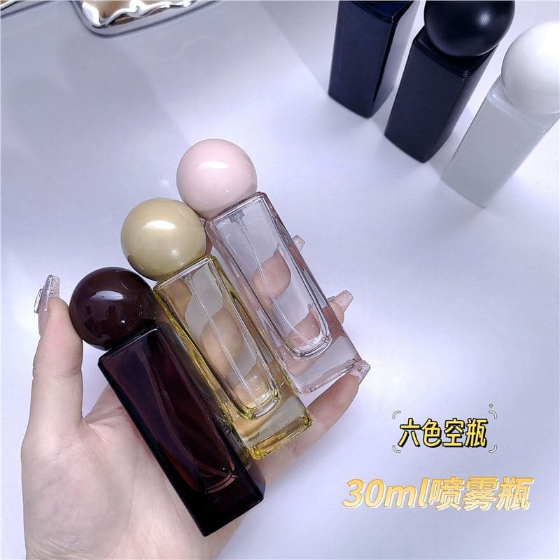 High-end perfume sub-bottle, small sample bottle, square glass press spray, 30 ml large-capacity cosmetic empty bottle