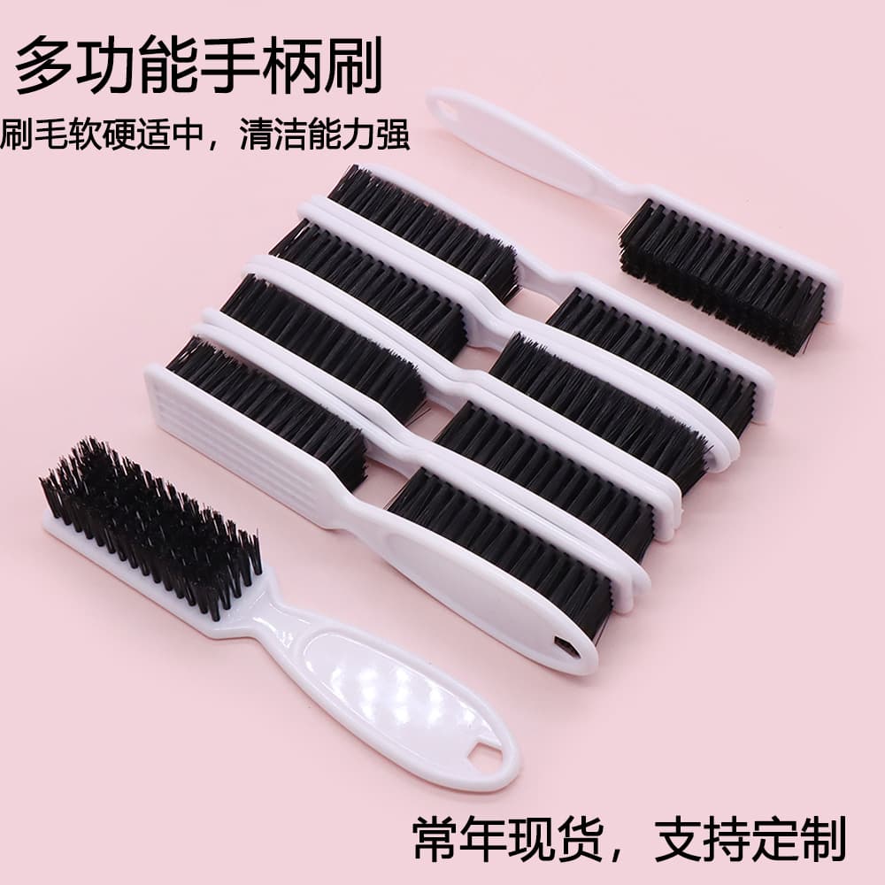Cross-border Stock Nail Tool Black Dust Brush White Handle Brush Multi-functional Nail Cleaning Brush Dust Cleaning Brush