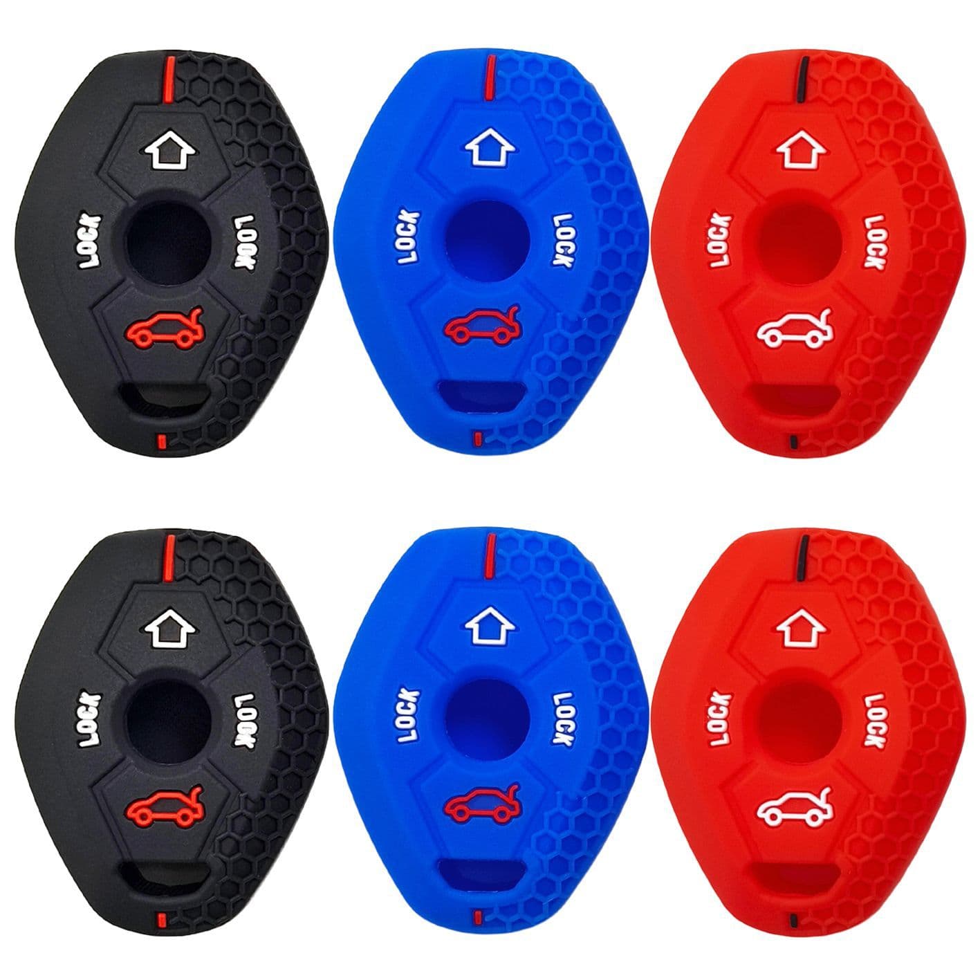 For old BMW E34 E36 E38 E39 E46 motorcycle E53 straight plate 4 key honeycomb silicone key set