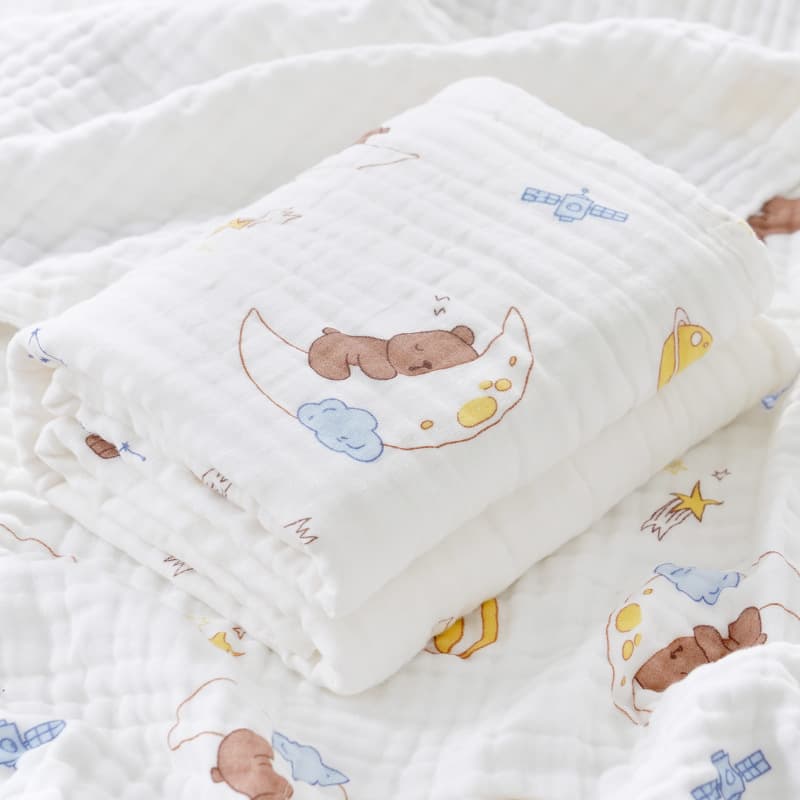Baby Bath Towel Cotton Four-Layer Gauze High-Density Baby Products Newborn Children's Blanket Towel Wrap Swaddle