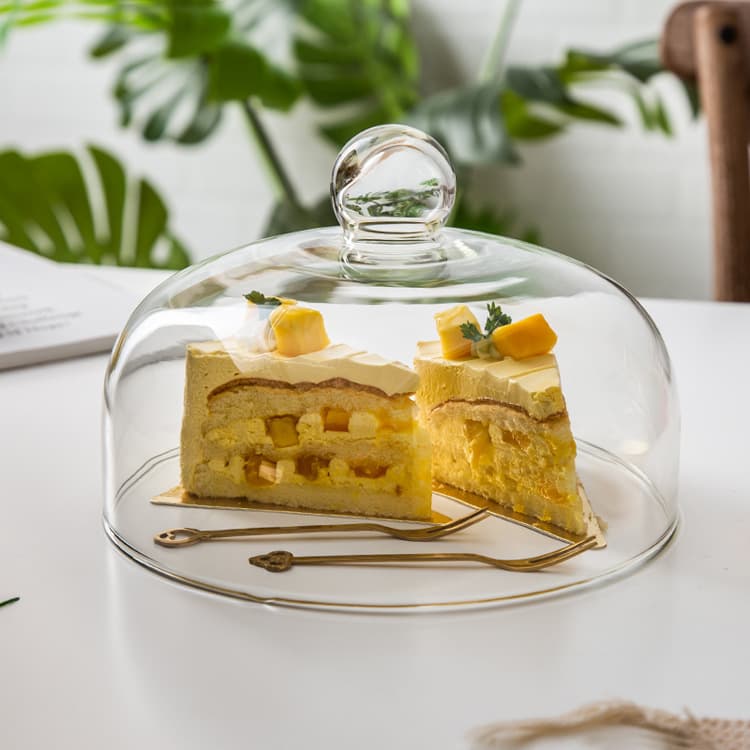 Da Qi Cake Glass Cover, Food Cover, Cake Cover, Glass Cover, Lead-Free Food-Grade Transparent Dust Cover