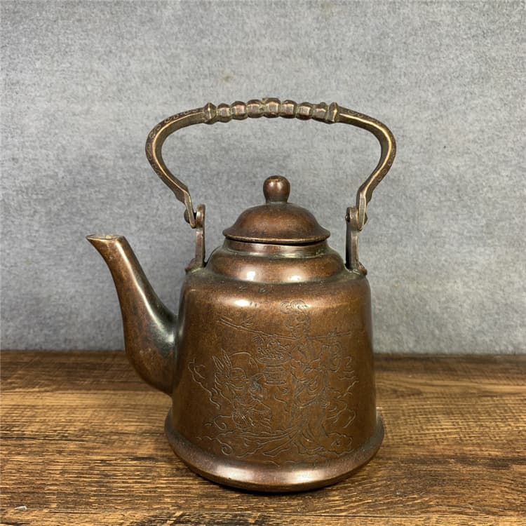 Vintage Copper Wine Pot, Old Wine Vessel, Copper Wine Cup, Antique Collectible Folk Nostalgic Decor Ornament