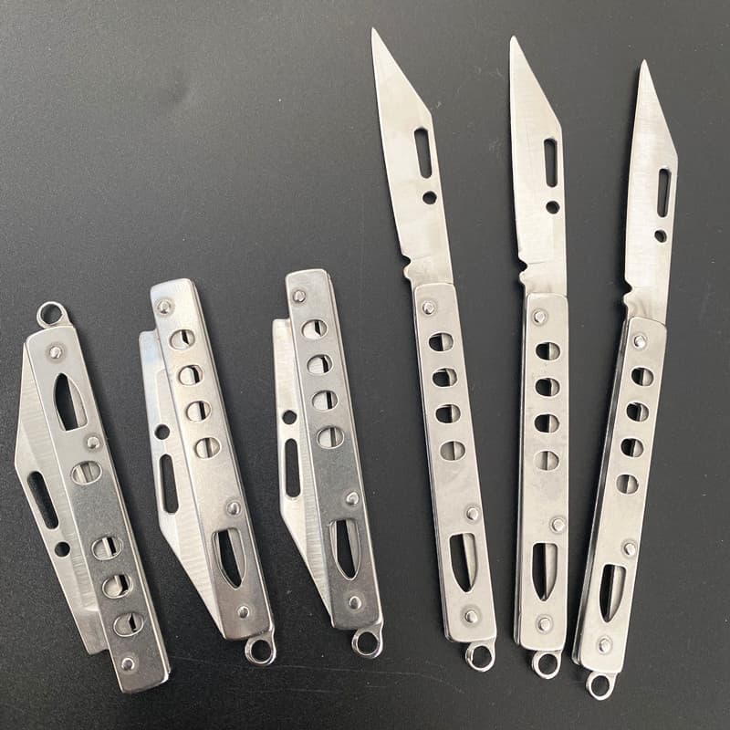Folding Steel Knife with Hole, Portable Pocket Knife, Wholesale for Dollar Stores