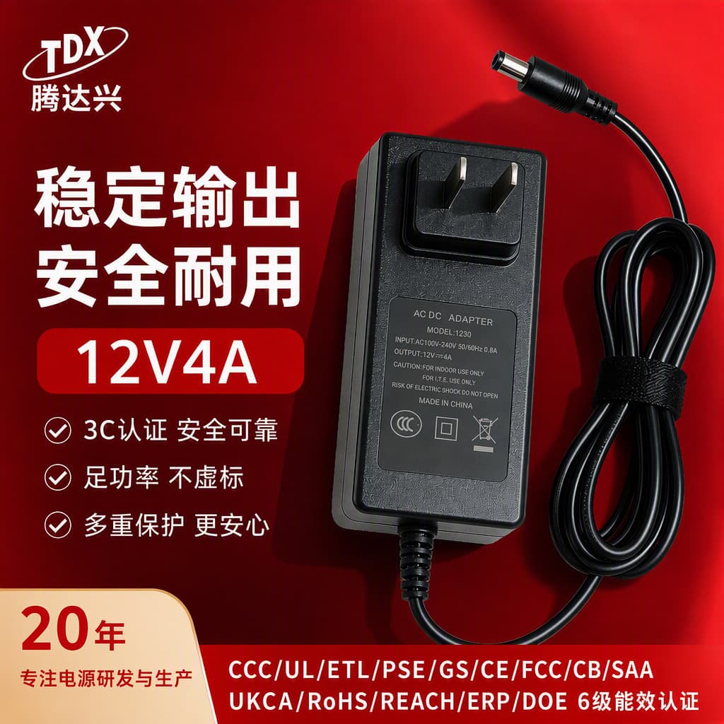 12v4a power supply Chinese, American and European adapter projector light box lamp with home appliance switching power supply charger