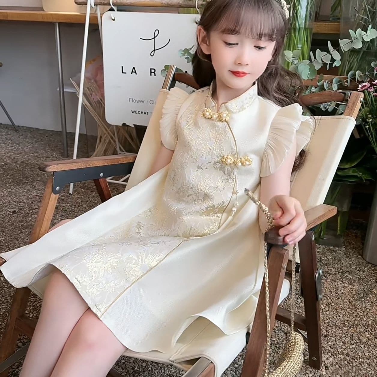 New Hanfu Girls Baby Cheongsam Dress Fashionable New Chinese Style Dress Chinese Style Set Girls Summer Dress