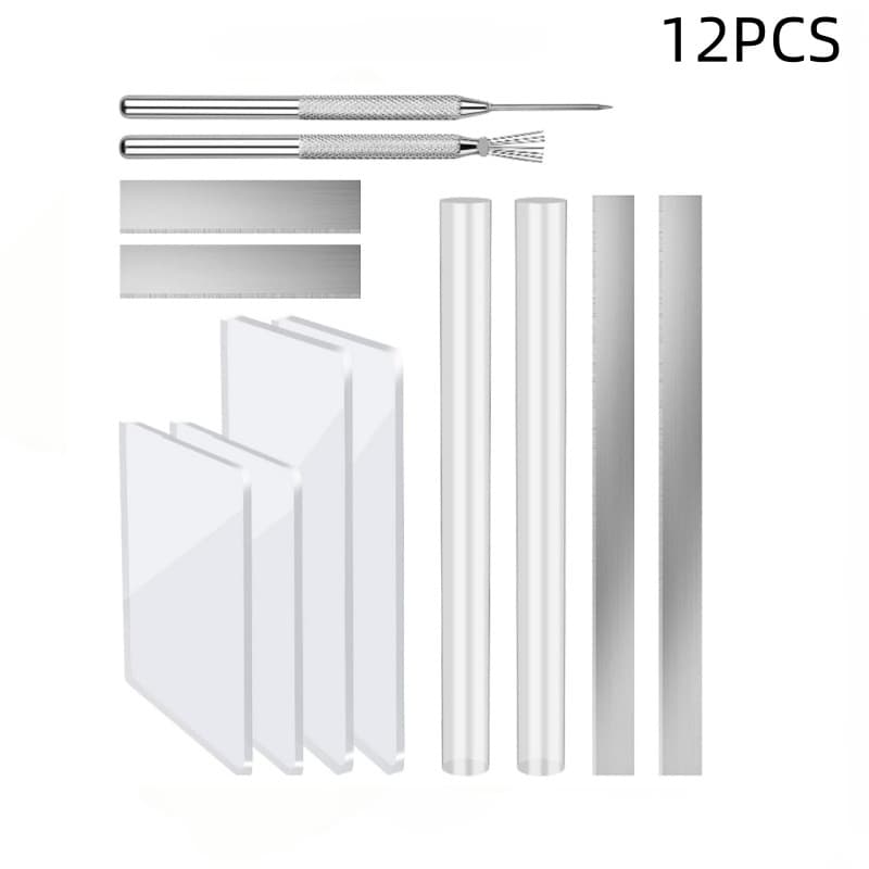 Amazon Ultra-Light Clay 12-Piece Set Acrylic Stick Clay Stick Carving Knife Stone Plastic Clay Pottery Tools Wholesale