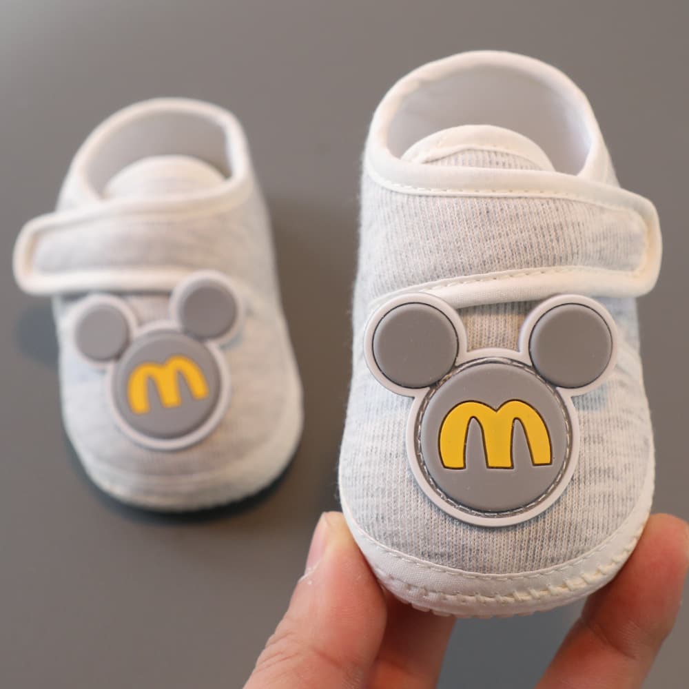 Baby 0-6-12 Months Floor Shoes, Spring/Autumn Indoor Soft Sole Anti-Slip Crawling Shoes for Boys and Girls