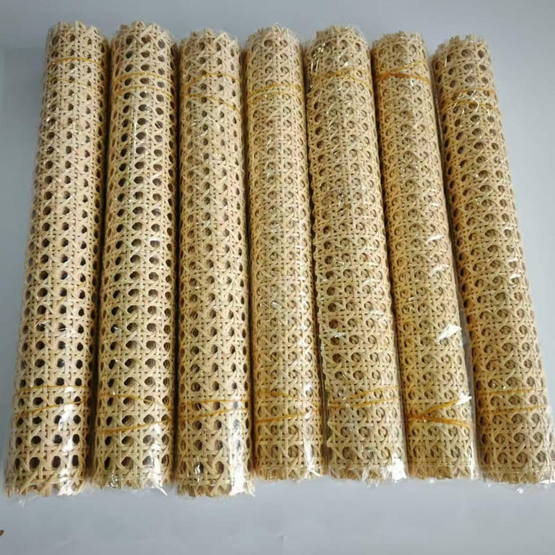 Natural rattan weaving material for export sales, quality supply, cut-to-size pieces, processed with eye weave and octagonal eye weave