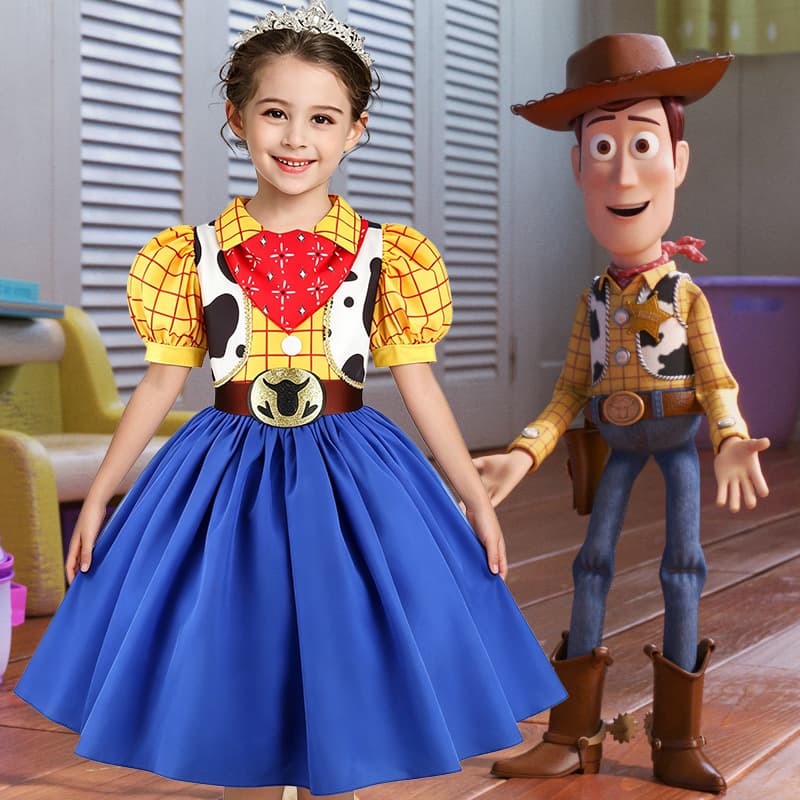 Halloween Toy Story 5 New Export Woody Costume Cosplay Performance Costume Girls' Dress
