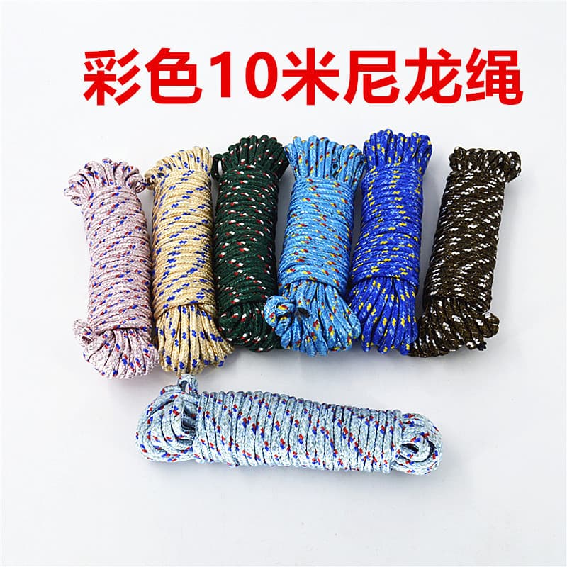 Colored nylon multi-strand fishing anchor net, shrimp trap, fish cage rope, household drying rope