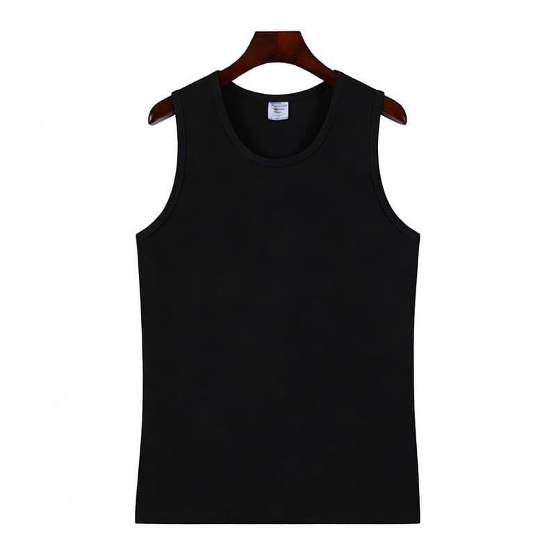 Quick Custom Men's Vest Thin Slim Fit White Sleeveless Undershirt Sports Running Tank Top Export Cross-border