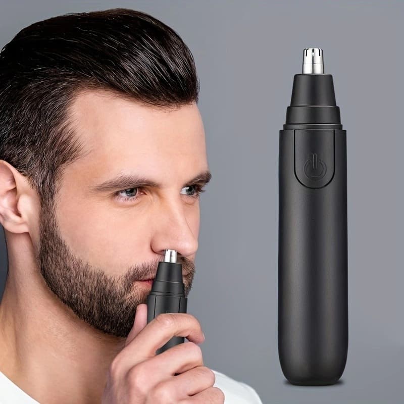 Electric Nose Hair Trimmer Unisex Hair Removal Tool Nostril Cleaner Battery Nose Hair Device