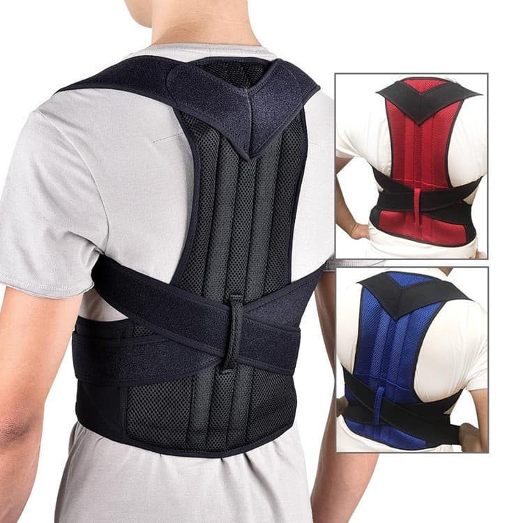 Amazon long adult back support belt, men's and women's spinal posture correction belt with support plate, hunchback correction belt