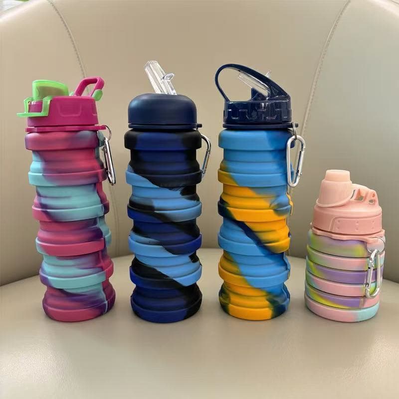 Factory Direct Outdoor Sports Food-Grade Silicone Foldable Water Cup Collapsible Cup Water Bottle/M