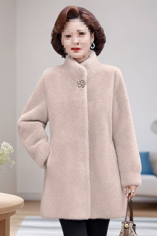New Winter Coat for Women, Faux Fur Jacket, Quilted and Thickened Mink Fur Style, Plus Size