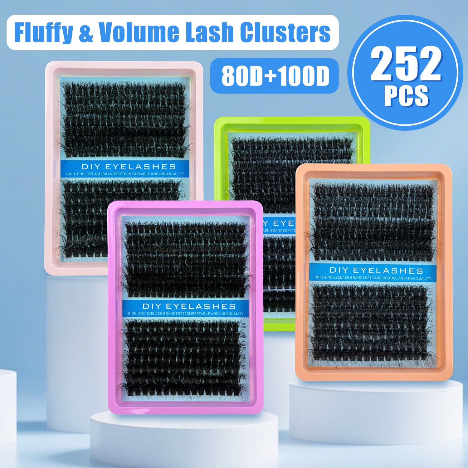 Clusters Individual Lash Extensions DIY Lashes 80P+100P