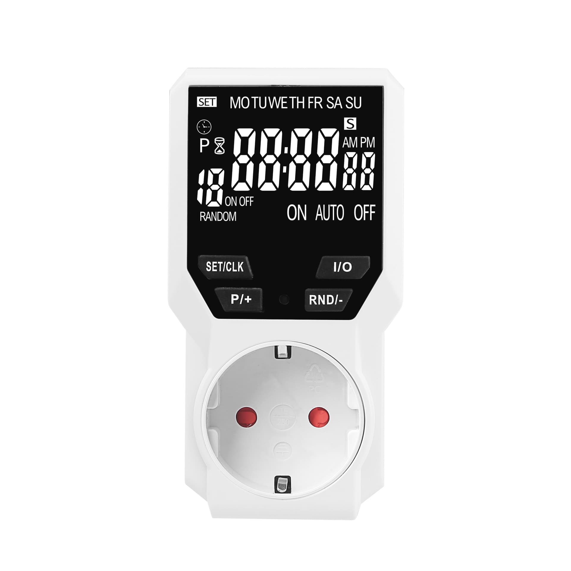 Manufacturer supply European standard VA large screen timed switch smart socket timer socket household timed socket