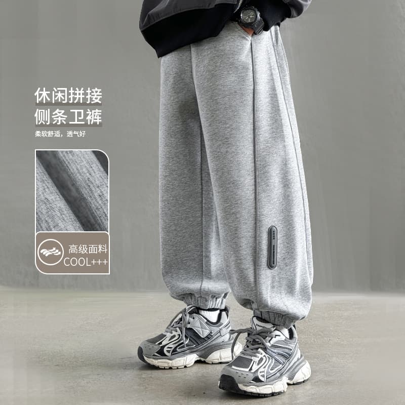 Boys' Pants Autumn/Winter 2025 New Style Fleece-Lined Sweatpants for Medium and Large Children, Thickened Casual Pants for Children