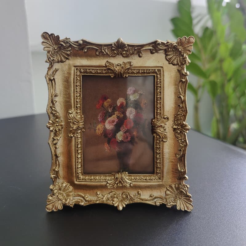 Decorative Photo Frame Tabletop Ornament French Style Living Room Bedroom Bedside Wall Art Frame 8K Picture Frame
