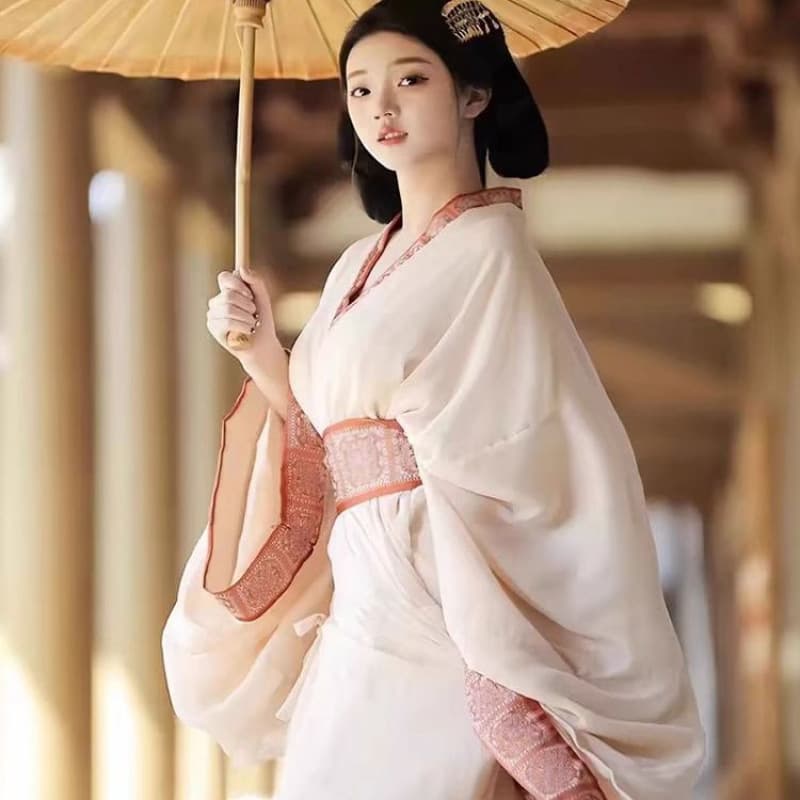 Warring States Robe Clearance Hanfu for Women Adult Ancient Costume Spring and Summer Style Ancient Style Wei Jin Northern and Southern Dynasties Waist-Length Ru Skirt Set for Women