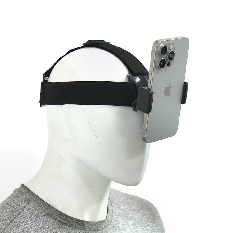 POV Video Live Streaming Head Mount for Smartphone with Clip-on Accessories
