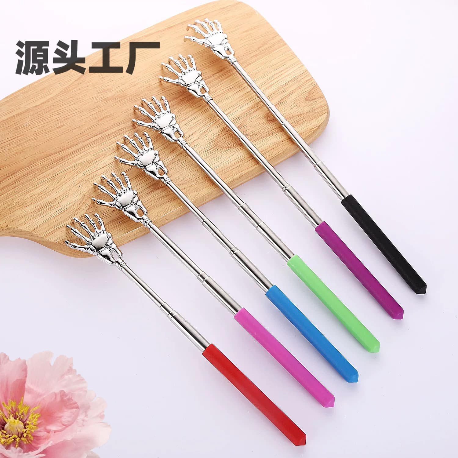 Factory Direct Ghost Hand Stainless Steel Extendable Itch Scratcher Massager, Self-Sufficient Elder's Joy Stainless Steel Itch Relief Tool