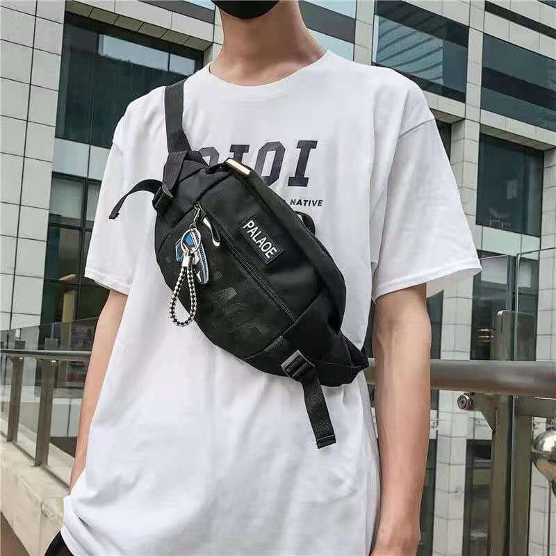 Crossbody bag cross-border new chest bag men's bag Korean style fashion print men's chest bag versatile street trend crossbody bag