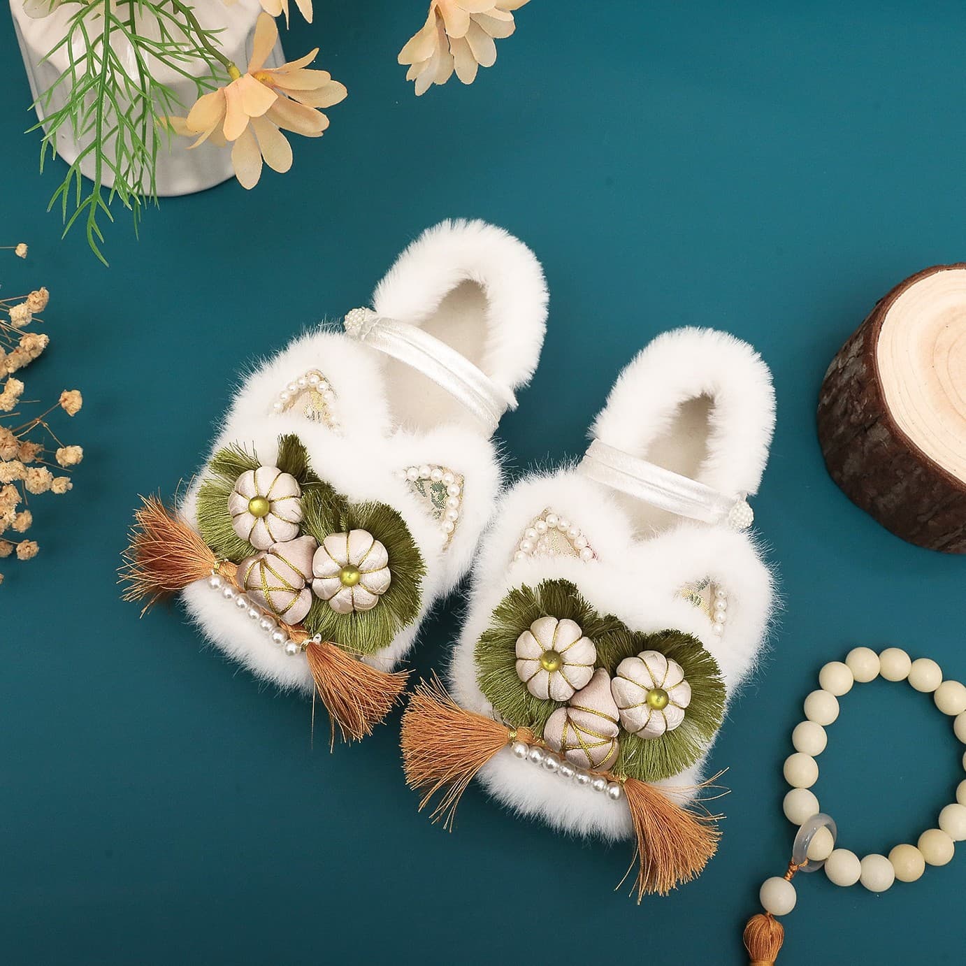 Handmade Tiger Head Shoes Children's Shoes Parent-Child Shoes Hanfu Shoes Comfortable Intangible Cultural Heritage Old Beijing Shoes Cute Chinese Style Children's Shoes