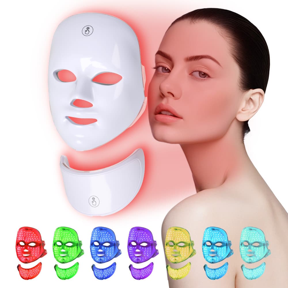 Cross-border Photon Skin Rejuvenation Device LED Red Blue Light Device Mask Large Array Light Home Face Neck Light Electronic Facial Mask Device
