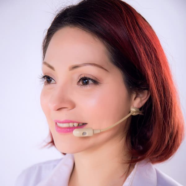 Mai Laoshi DH-F01 Wireless Headworn Microphone Skin Tone Earhook for Performance, Live Streaming, and Teaching
