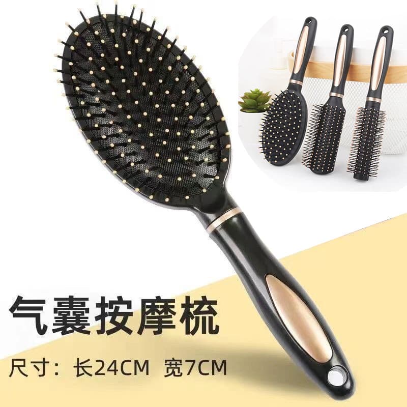 Air Cushion Curling Brush, Unisex Air Cushion Massage Comb, Ribbed Comb, Cute Inner Curl Styling Hairbrush, Round Roller Brush