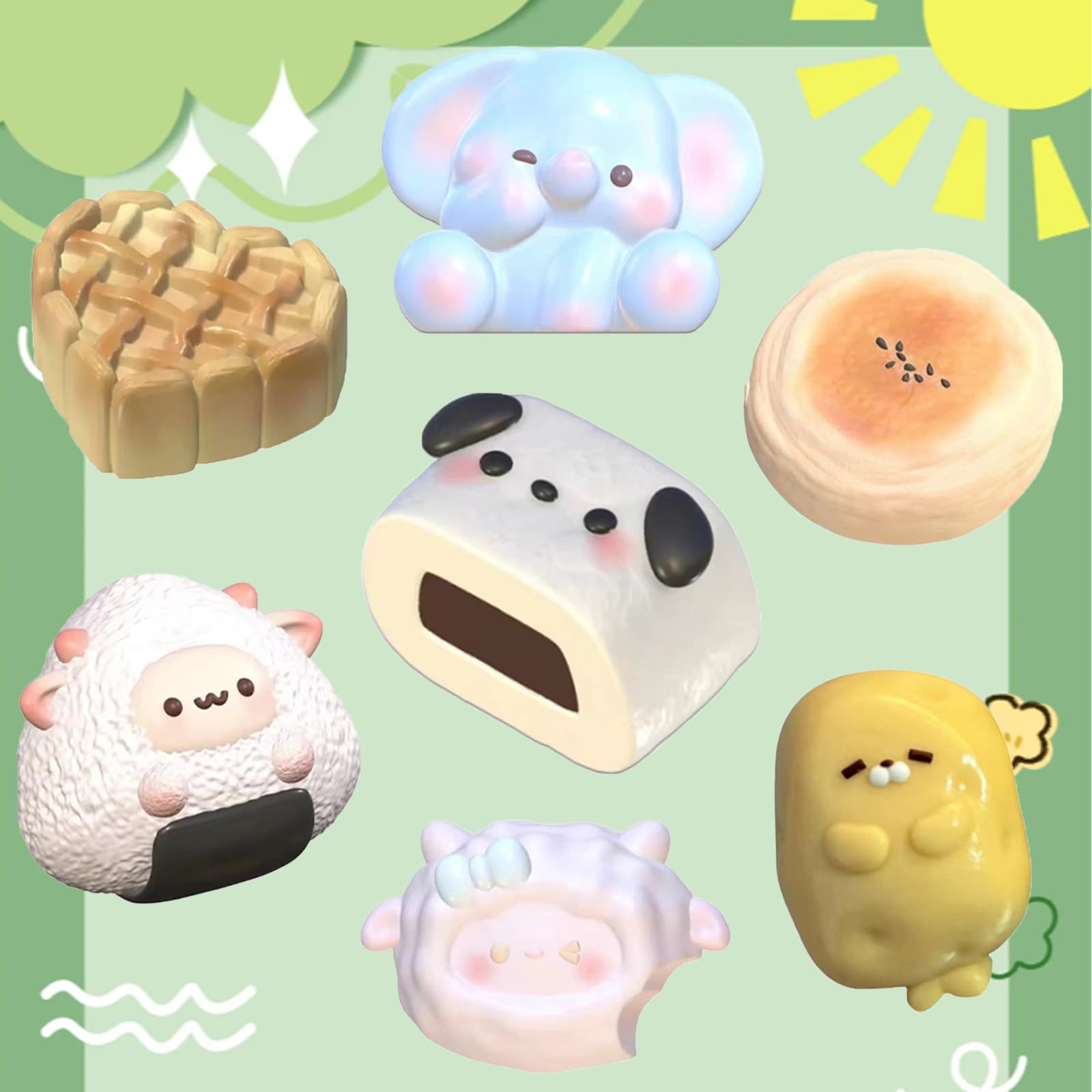 Stress Relief Silicone Baking Mold Knife Cut Steamed Bun Squeezable Cartoon Candle Gypsum DIY Cake Mould for Home Decoration