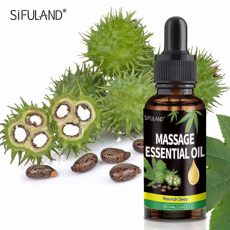 Cross-border Castor Massage Oil for Full Body Application, Back, Shoulder and Neck Gua Sha Massage Oil, Castor Oil Repair Oil