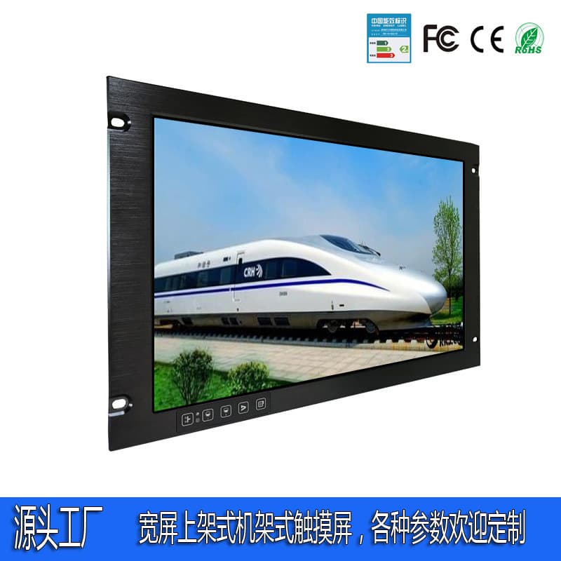 Widescreen 19-inch Standard Cabinet Specific Rack Mount Industrial Touch Computer Display Monitoring Screen HDMI
