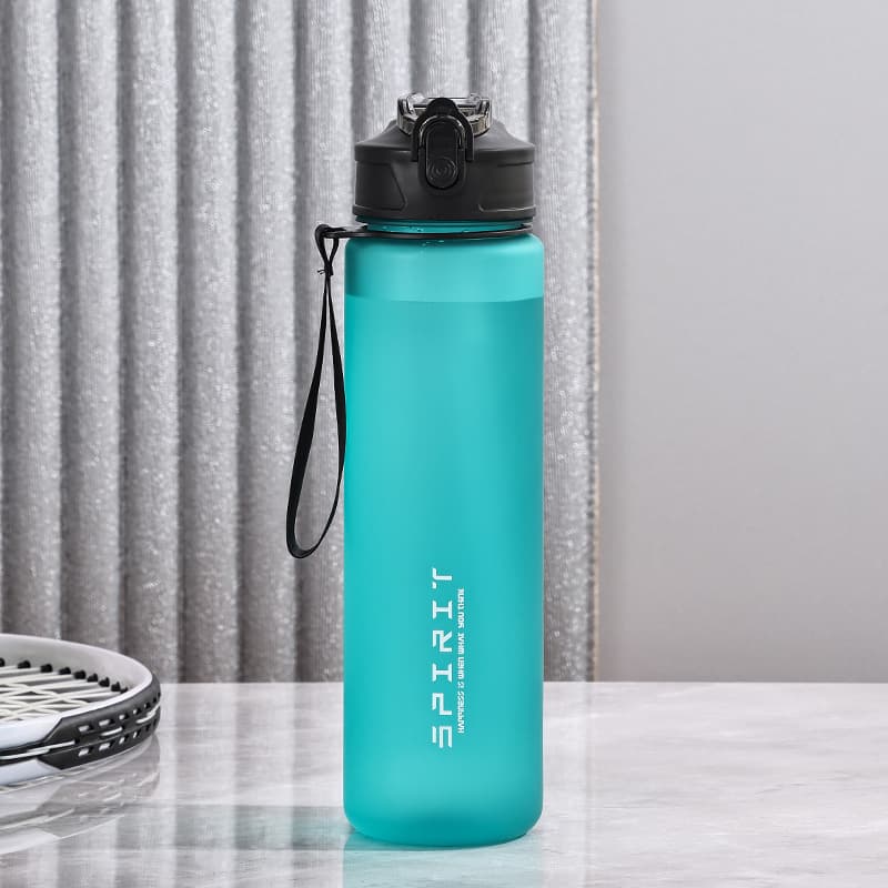 Large Capacity High-Aesthetic Sports Water Bottle Portable Simple Heat-Resistant Plastic Fitness Canteen Tumbler Anti-Fall Student