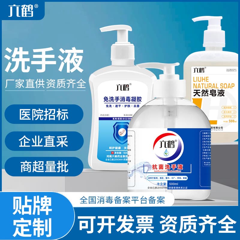 Liuhe Hand Sanitizer Gel 500ml Quick-drying Antibacterial Hand Sanitizer - Available for Hospitals in Bulk, OEM & Customization