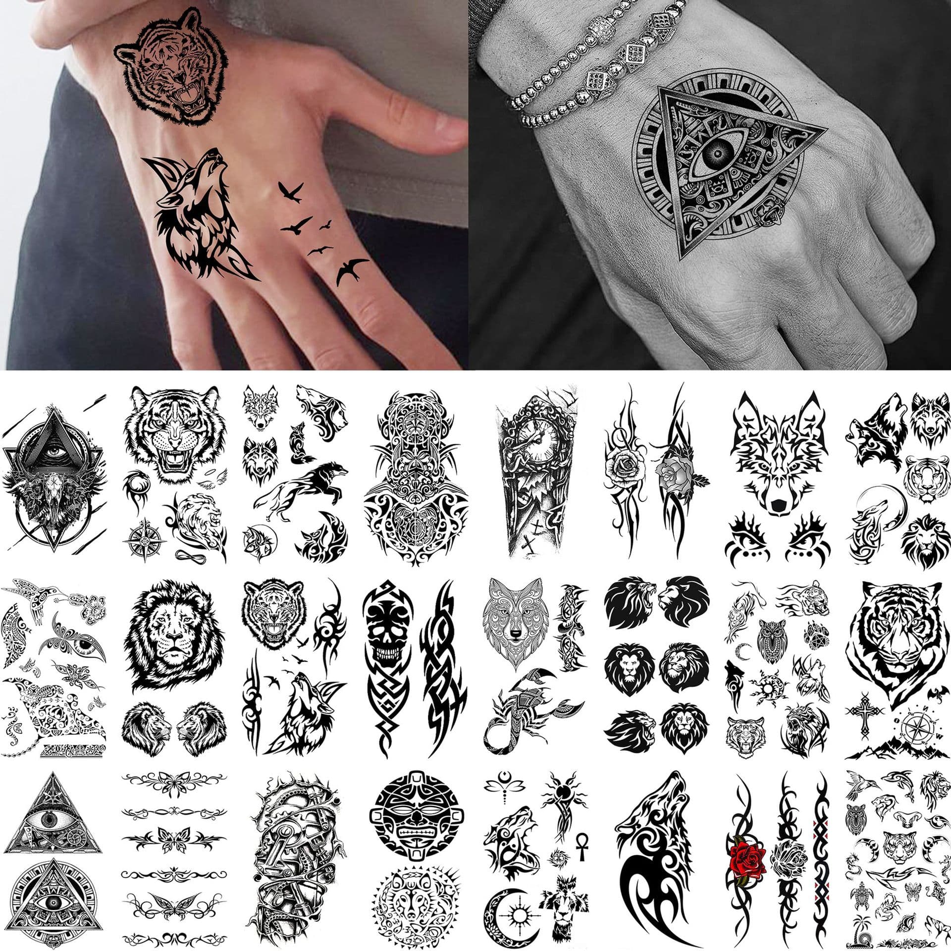 New Cross-Border Cool Totem Temporary Tattoo Sticker TK Hand Back Water Transfer Tattoo Sticker for Amazon