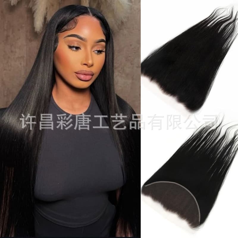 13x6 Straight Lace Frontal Human Hair Transparent Lace Real Human Hair Lace Closure