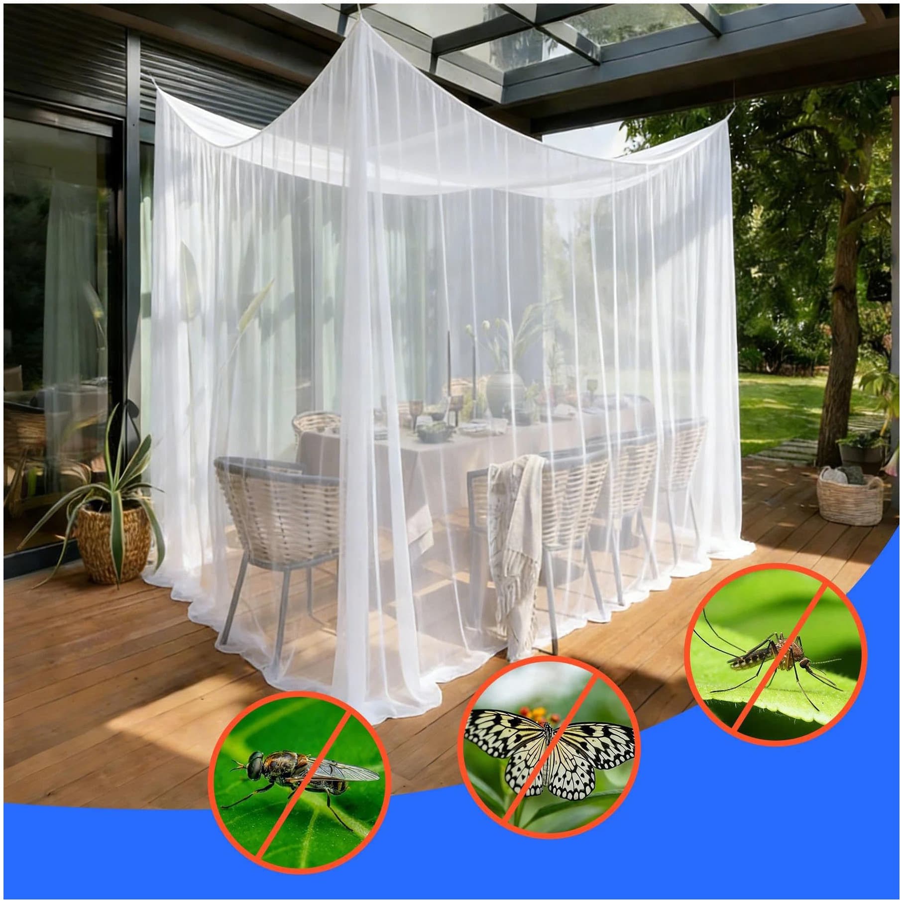 Summer outdoor camping mosquito net, palace mosquito account, no need to install extra large square tent, bed curtain, indoor square mosquito net