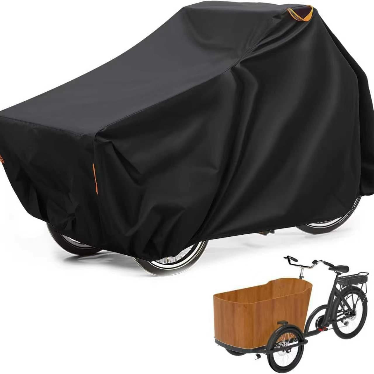 Heavy Duty Three-Wheel Bicycle Cover Waterproof Oxford Cloth Bicycle Rain Shield Cargo Bicycle Protector Large Size Customizable