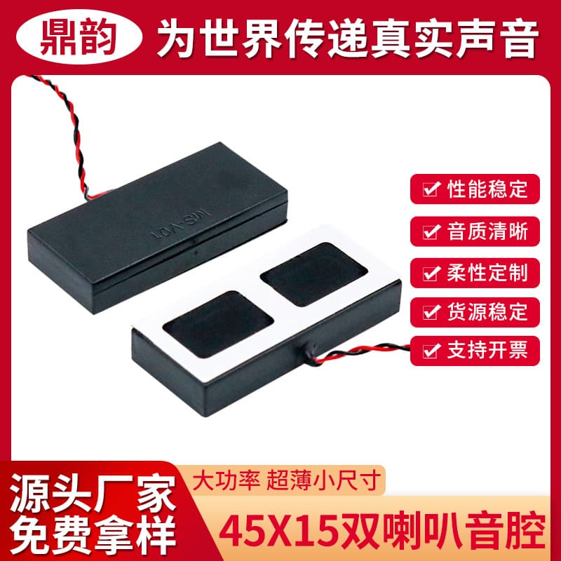 45X15mm Dual Speaker Cavity High-Power Ultra-Thin AI Voice Interactive Smart Home Mini Speaker Cavity