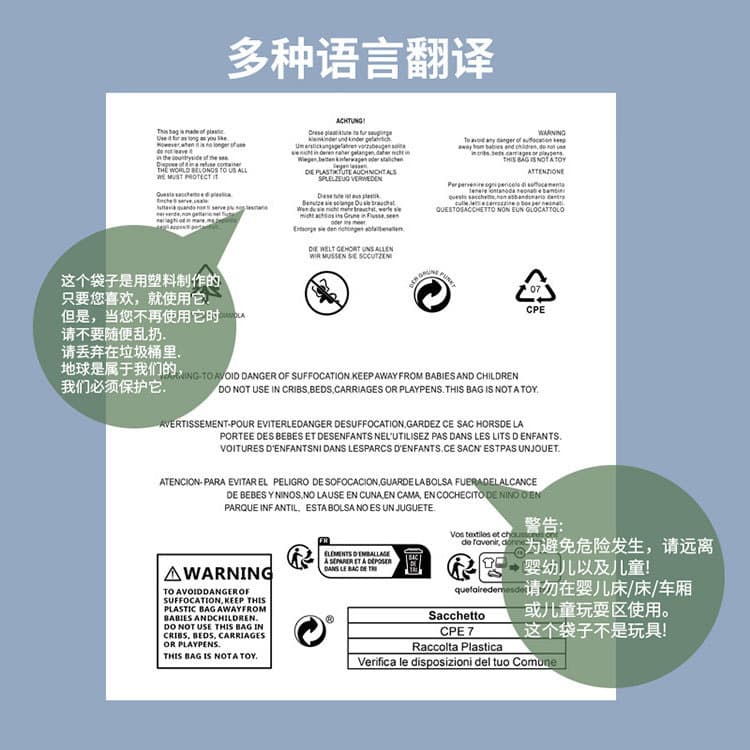 PE Transparent Zipper Bag for Clothing, Frosted Garment Packaging Bag, Zip Lock Self-Sealing Bag, Clothing Storage Bag