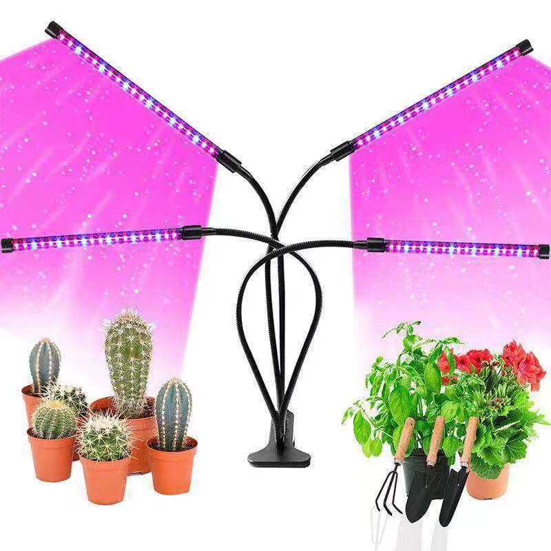 Amazon Cross-border Clip Plant Light 4-Head Plant Grow Light USB Timer Dimmable Full Spectrum Grow Light