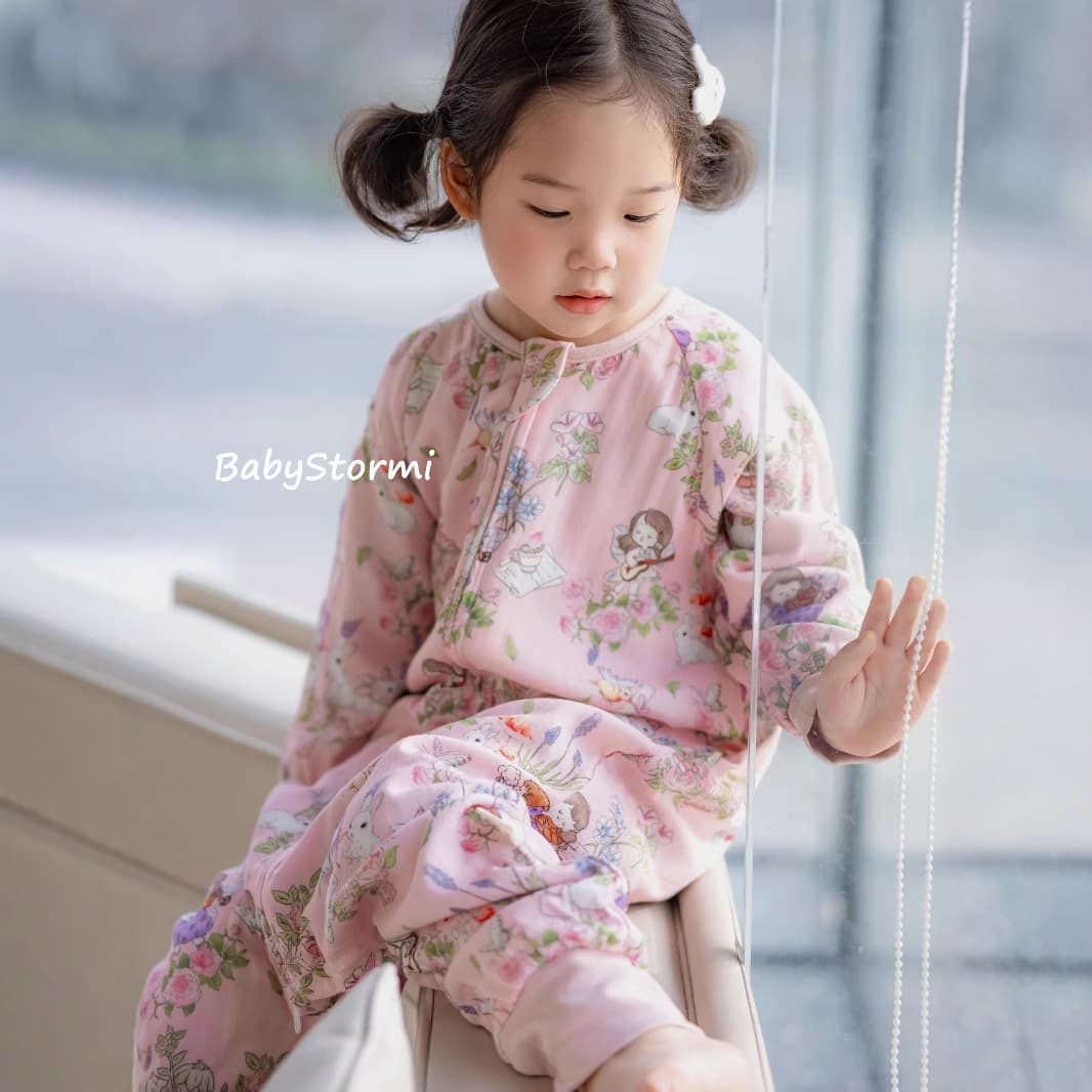 BabyStormi 2025 New Children's Sleeping Bag Spring Autumn Winter Six-Layer Bamboo Fiber Cotton Gauze Split-Leg Sleeping Bag