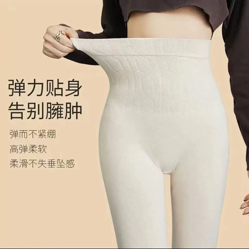 New Autumn/Winter Women's Breathable High-Elastic Waist-Shaping Thermal Pants, Seamless Body-Shaping Line Pants, High-Waist Leggings, High-Elastic Warm Pants