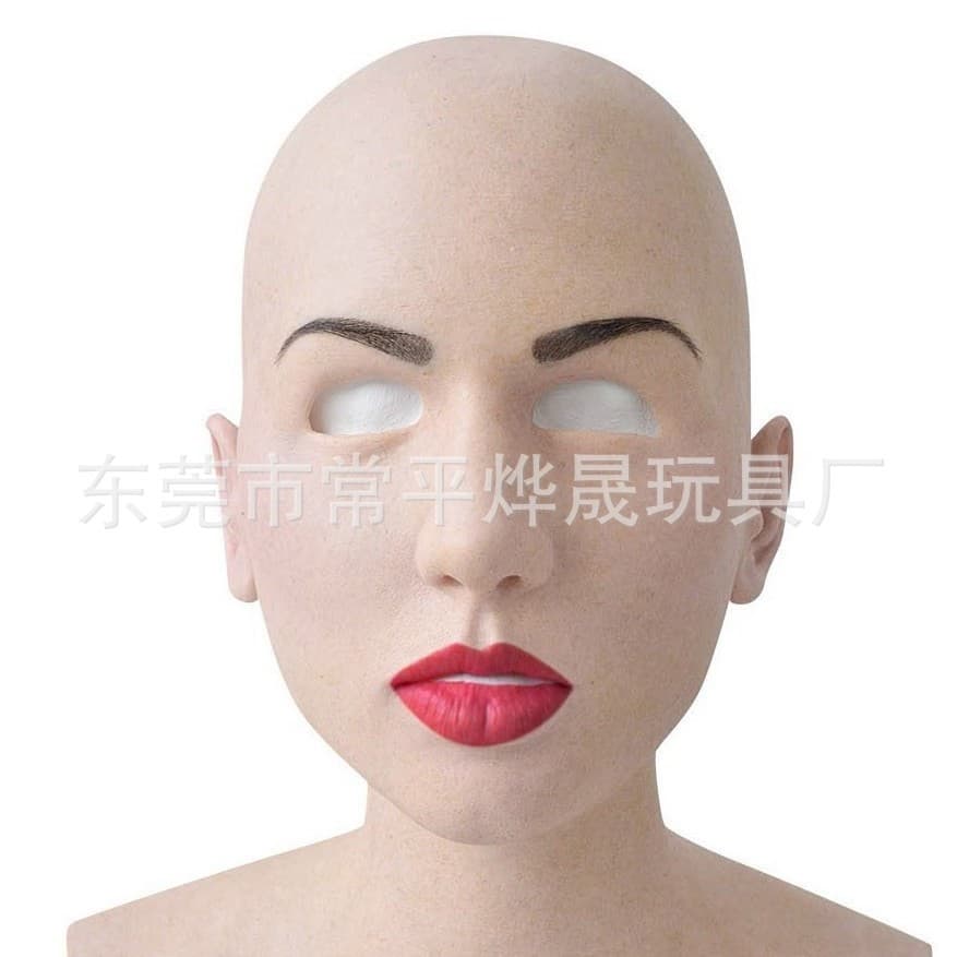 Cross-border Halloween New Product Bald Beauty Latex Hair Young Man Handsome Guy Factory Stock Drop Shipping