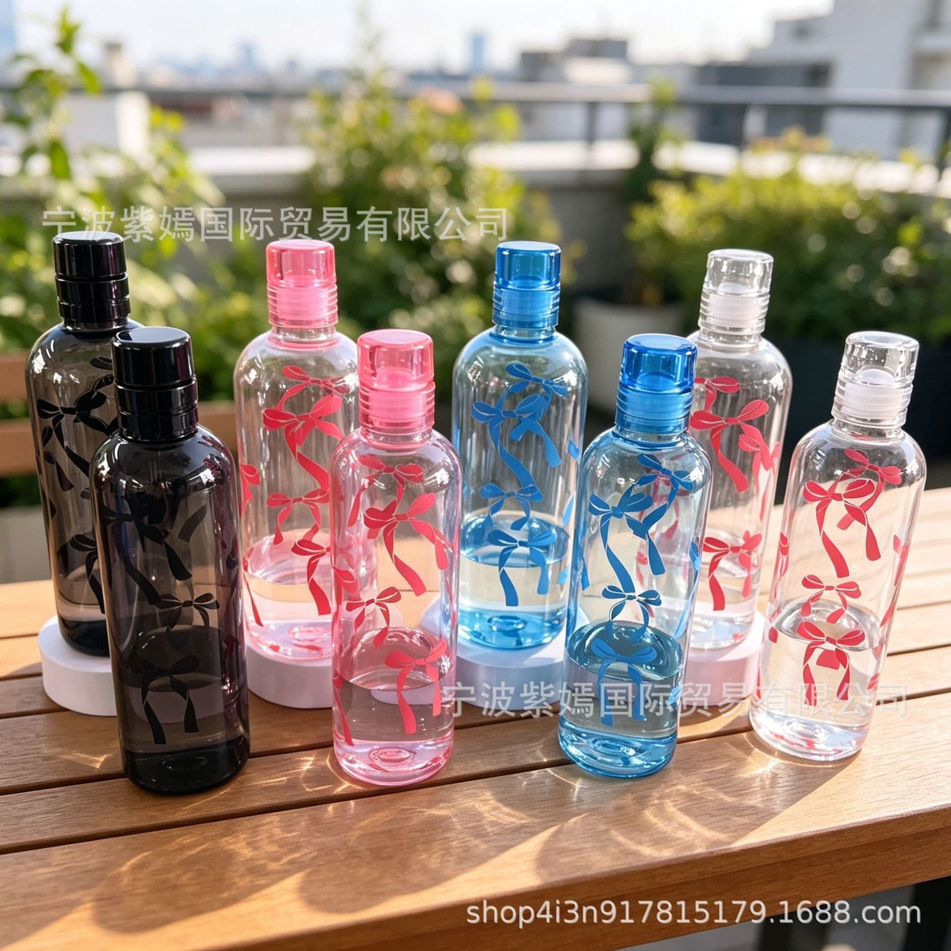 Bow Plastic Water Cup Transparent Portable Sports Fitness Leak-proof Straight Drinking Cup 500ml/700ml Tumbler