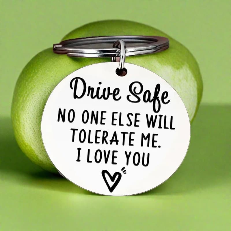 Cross-border Valentine's Day Gift for Men, Driving Safety Keychain, Boyfriend Gift, Husband Birthday Gift